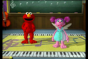 Elmo and Abby in Elmo's Musical Monsterpiece