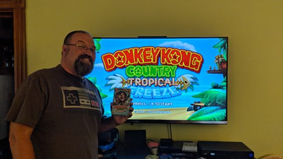 Me with Donkey Kong Country Tropical Freeze on the Nintendo Switch