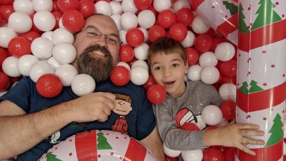 With Andrew in the Ball Pit