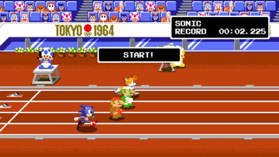 Mario Sonic Tails and Luigi 100m Dash