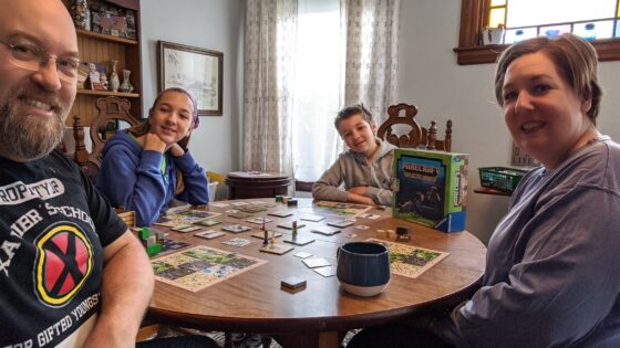Playing Minecraft Board Game