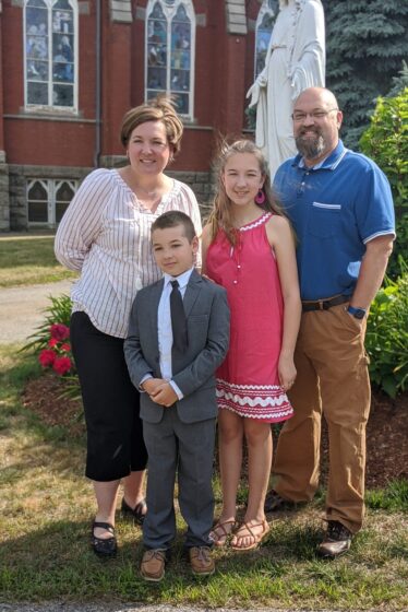 The Family at Andys First Communion