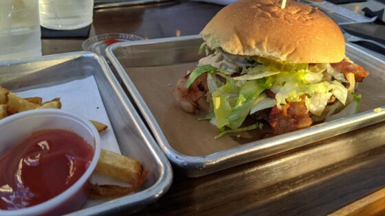 Bacon Cheeseburger at Mac and Walts
