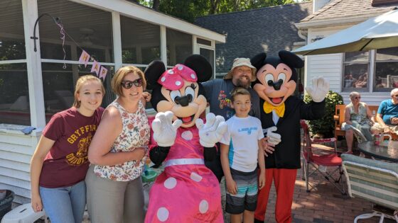Family With Mickey and Minnie