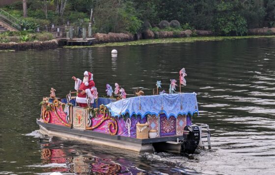 Santa on a boat