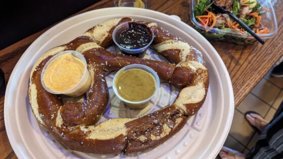enormous pretzel at Hershey