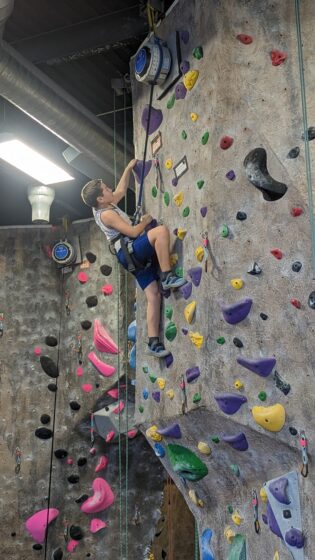 Andy Rock climbing